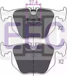 EEC BRP1431 - Гальмівні колодки, дискові гальма autozip.com.ua