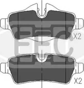 EEC BRP1648 - Гальмівні колодки, дискові гальма autozip.com.ua