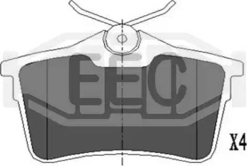 EEC BRP1659 - Гальмівні колодки, дискові гальма autozip.com.ua