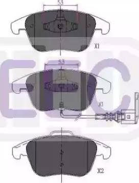 EEC BRP1651 - Гальмівні колодки, дискові гальма autozip.com.ua