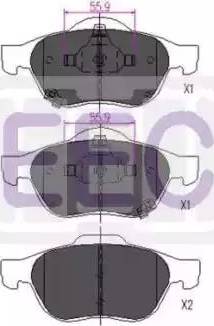 EEC BRP1351 - Гальмівні колодки, дискові гальма autozip.com.ua