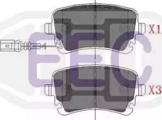 EEC BRP1352 - Гальмівні колодки, дискові гальма autozip.com.ua