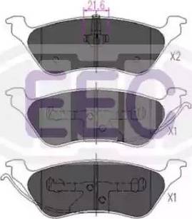 EEC BRP1218 - Гальмівні колодки, дискові гальма autozip.com.ua