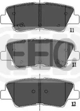 EEC BRP3001 - Гальмівні колодки, дискові гальма autozip.com.ua
