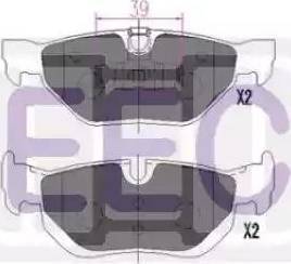 EEC BRP1447 - Гальмівні колодки, дискові гальма autozip.com.ua