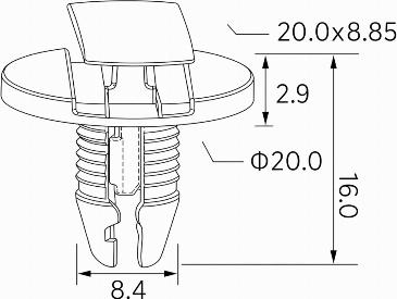 EINPARTS EPCRC1306 - Зажим, молдинг / захисна накладка autozip.com.ua