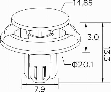 EINPARTS EPCRC280 - Зажим, молдинг / захисна накладка autozip.com.ua