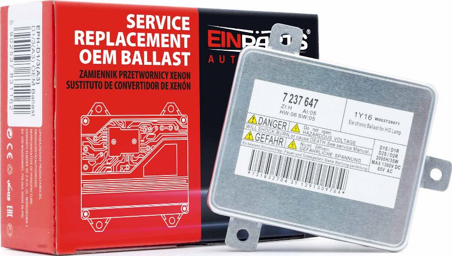 EINPARTS EPH-D1-3(A3) - Попередньо включений прилад, газорозрядна лампа autozip.com.ua