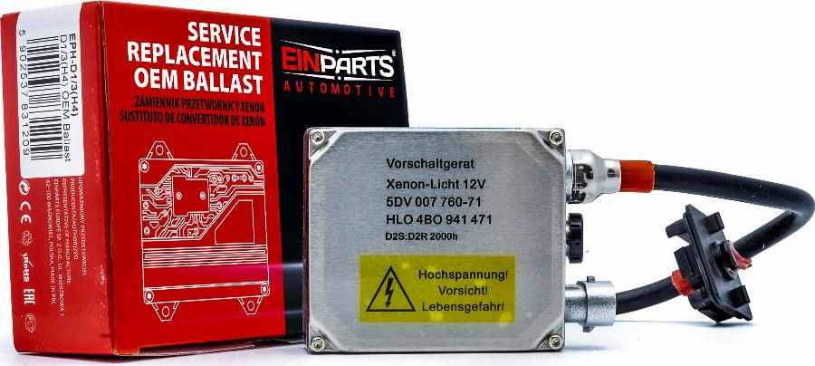EINPARTS EPH-D1-3(H4) - Попередньо включений прилад, газорозрядна лампа autozip.com.ua