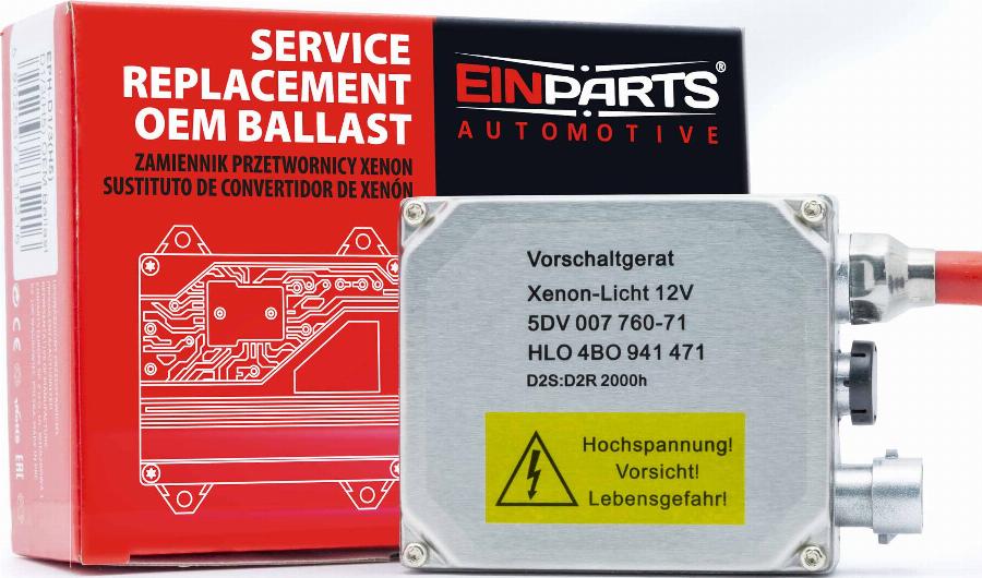 EINPARTS EPH-D1-3(H5) - Попередньо включений прилад, газорозрядна лампа autozip.com.ua