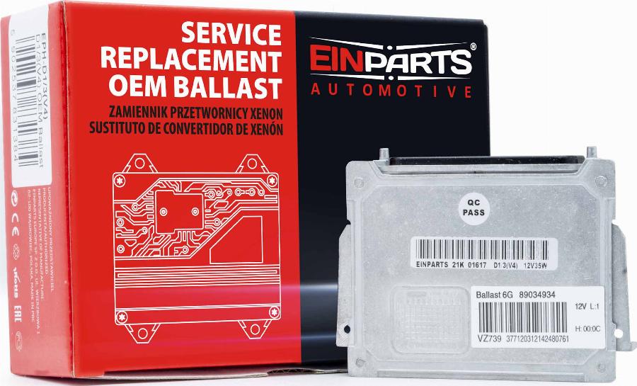 EINPARTS EPH-D1-3 (V) - Попередньо включений прилад, газорозрядна лампа autozip.com.ua