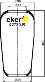 Eker 42720R - Кожух пневматичної ресори autozip.com.ua