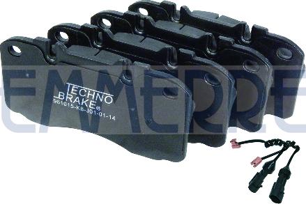 Emmerre 961080 - Гальмівні колодки, дискові гальма autozip.com.ua