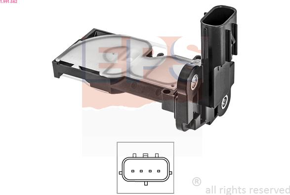 EPS 1.991.562 - Датчик потоку, маси повітря autozip.com.ua