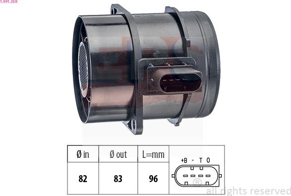 EPS 1.991.359 - Датчик потоку, маси повітря autozip.com.ua