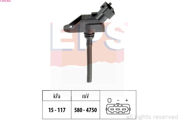 EPS 1.993.054 - Датчик, тиск у впускний трубі autozip.com.ua
