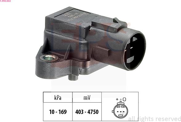 EPS 1.993.032 - Датчик тиску повітря, висотний коректор autozip.com.ua