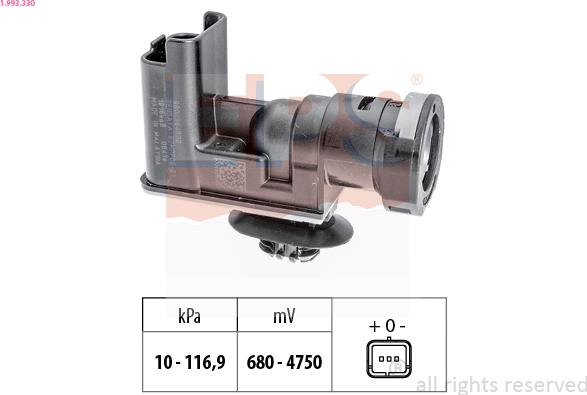EPS 1.993.330 - Датчик тиску, підсилювач гальмівної системи autozip.com.ua
