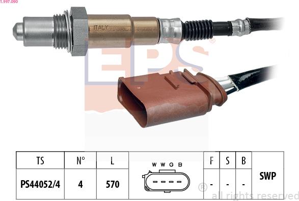 EPS 1.997.090 - Лямбда-зонд, датчик кисню autozip.com.ua