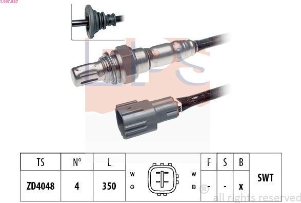 EPS 1.997.847 - Лямбда-зонд, датчик кисню autozip.com.ua