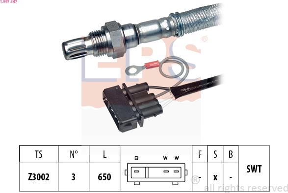 EPS 1.997.347 - Лямбда-зонд, датчик кисню autozip.com.ua