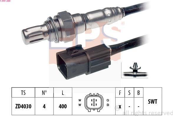EPS 1.997.389 - Лямбда-зонд, датчик кисню autozip.com.ua