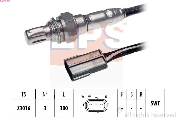 EPS 1.997.261 - Лямбда-зонд, датчик кисню autozip.com.ua