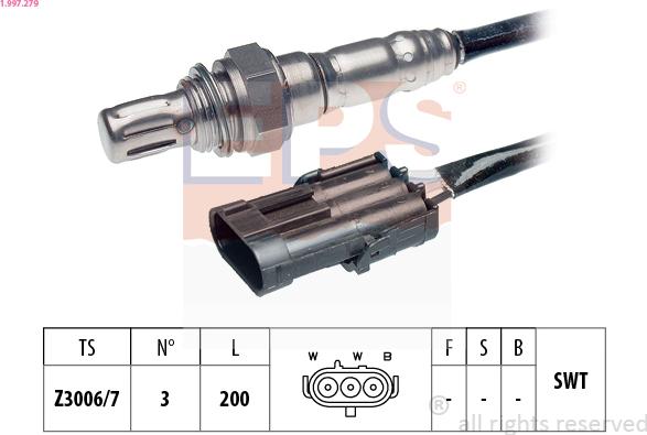 EPS 1.997.279 - Лямбда-зонд, датчик кисню autozip.com.ua