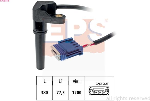 EPS 1.953.618 - Датчик частоти обертання, автоматична коробка передач autozip.com.ua
