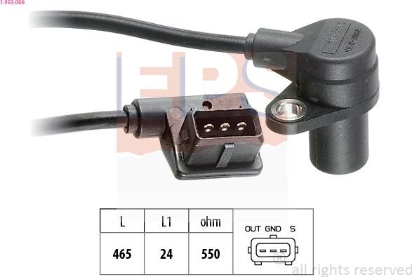 EPS 1.953.056 - Датчик імпульсів, колінчастий вал autozip.com.ua