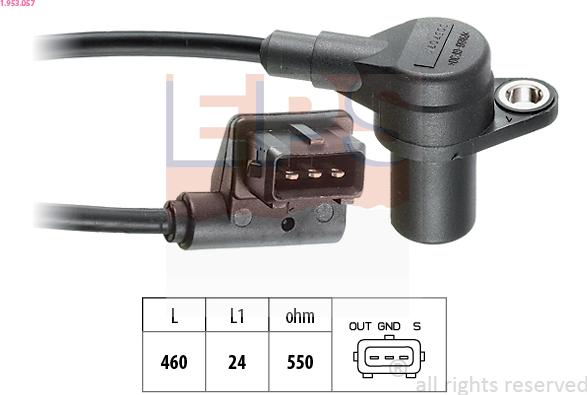 EPS 1.953.057 - Датчик імпульсів, колінчастий вал autozip.com.ua