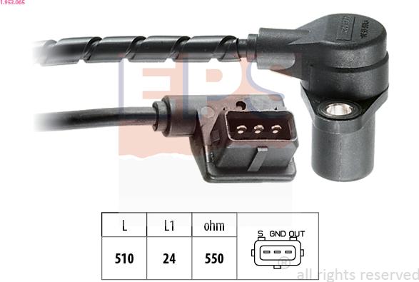 EPS 1.953.065 - Датчик імпульсів, колінчастий вал autozip.com.ua