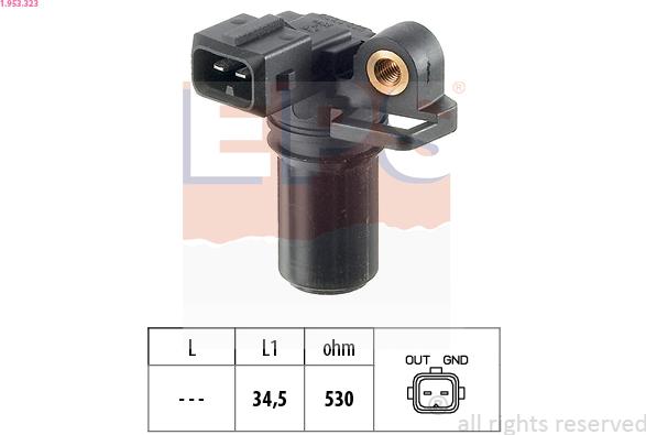 EPS 1.953.323 - Датчик імпульсів, колінчастий вал autozip.com.ua