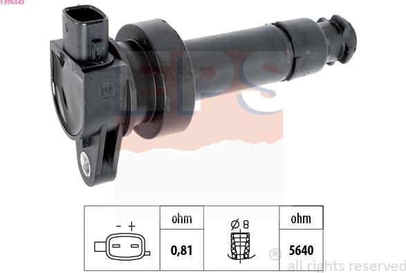 EPS 1.970.543 - Котушка запалювання autozip.com.ua