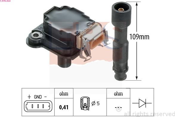 EPS 1.970.354 - Котушка запалювання autozip.com.ua