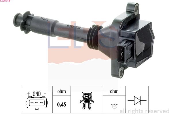 EPS 1.970.314 - Котушка запалювання autozip.com.ua