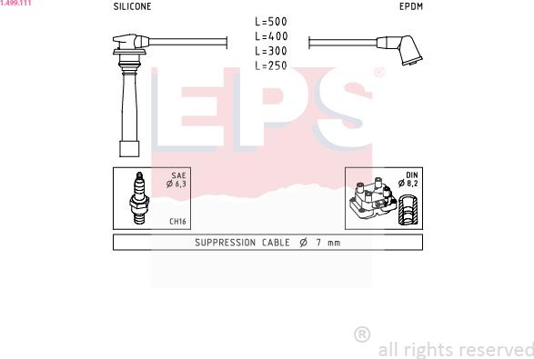 EPS 1.499.111 - Комплект проводів запалювання autozip.com.ua