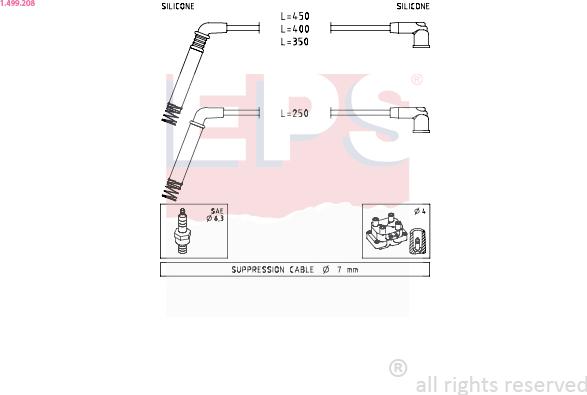 EPS 1.499.208 - Комплект проводів запалювання autozip.com.ua