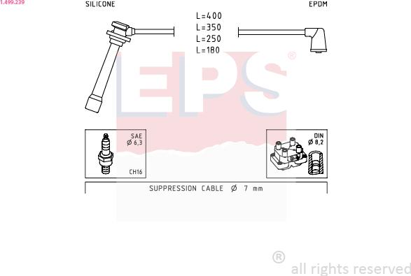 EPS 1.499.239 - Комплект проводів запалювання autozip.com.ua