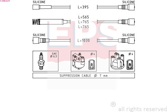 EPS 1.500.527 - Комплект проводів запалювання autozip.com.ua