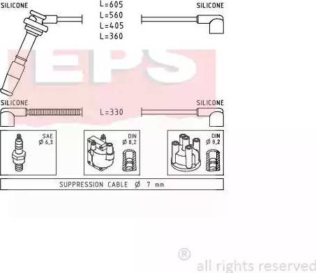 EPS 1.500.609 - Комплект проводів запалювання autozip.com.ua