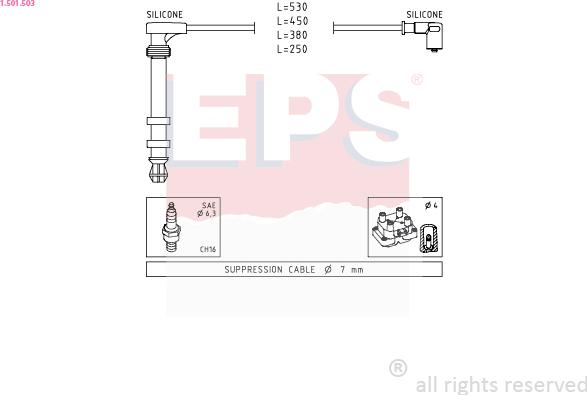 EPS 1.501.503 - Комплект проводів запалювання autozip.com.ua