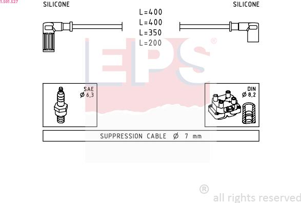 EPS 1.501.527 - Комплект проводів запалювання autozip.com.ua