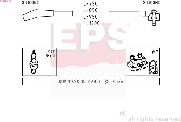 EPS 1.501.639 - Комплект проводів запалювання autozip.com.ua