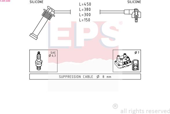 EPS 1.501.630 - Комплект проводів запалювання autozip.com.ua