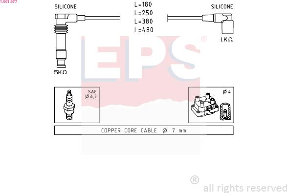 EPS 1.501.677 - Комплект проводів запалювання autozip.com.ua