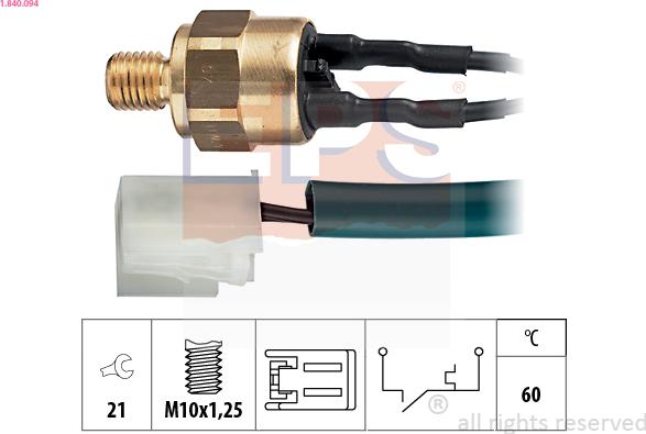 EPS 1.840.094 - Датчик, температура охолоджуючої рідини autozip.com.ua