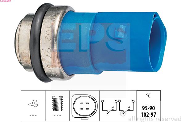 EPS 1.850.692 - Термовимикач, вентилятор радіатора / кондиціонера autozip.com.ua