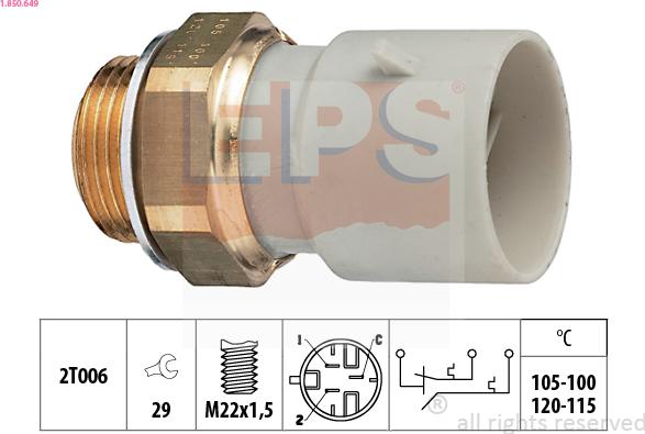 EPS 1.850.649 - Термовимикач, вентилятор радіатора / кондиціонера autozip.com.ua
