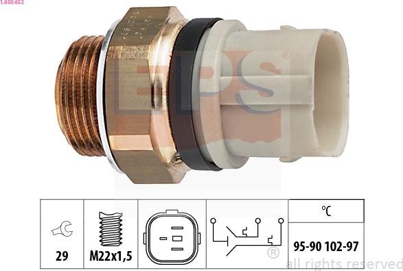 EPS 1.850.652 - Термовимикач, вентилятор радіатора / кондиціонера autozip.com.ua